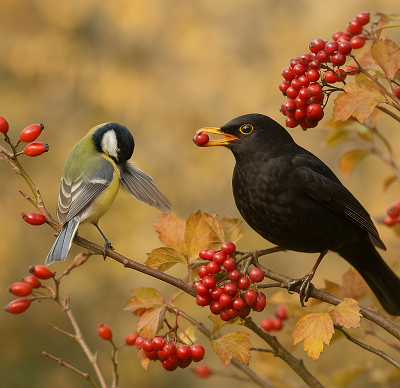 Jakie krzewy posadzić, by przyciągnąć ptaki do ogrodu?
