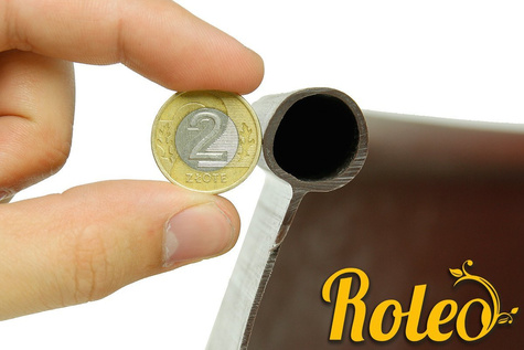 Obrzeże trawnikowe ogrodowe brązowe, elastyczne 11cm x 10m Roleo