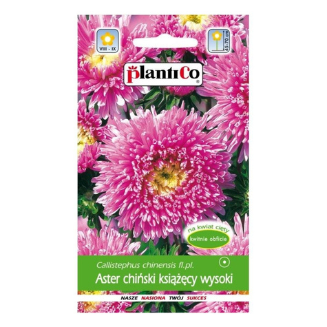 Aster chiński książęcy wysoki różowy 1 g