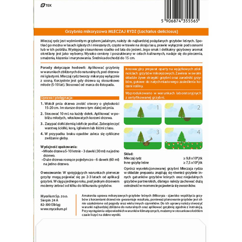 Grzybnia mikoryzowa Mleczaj rydz 60 ml
