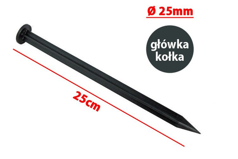 Kotwy, szpilki mocujące do obrzeży:Eko-Bord, Geoborder, Polbord, Elasteo, Bordeo 25cm 100sztuk