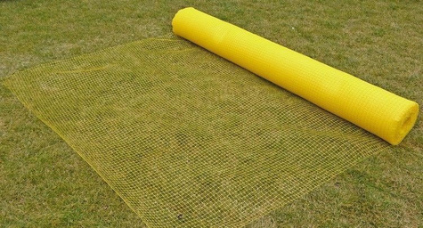 Siatka przeciw kretom żółta, bardzo mocna oczko 15x19mm, 2x200m StrongNet