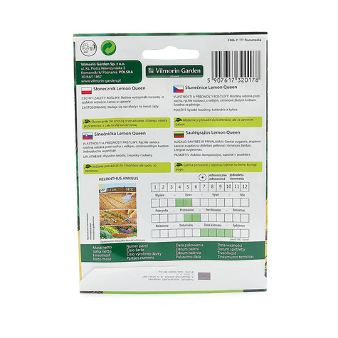 Słonecznik ozdobny Lemon Queen 0,5g