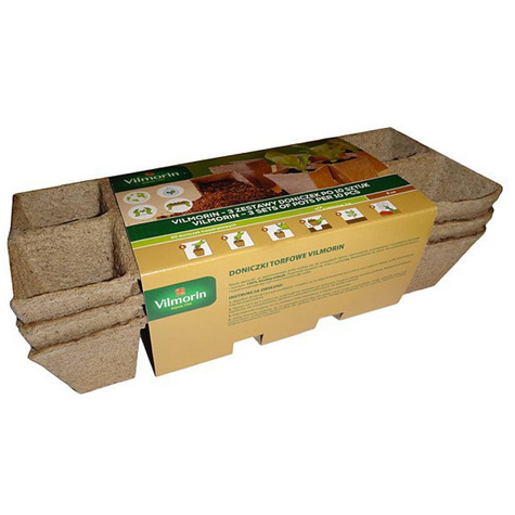 Doniczka torfowa Jiffy 3 zestawy po 10 szt 6x6 cm 30szt/opak 