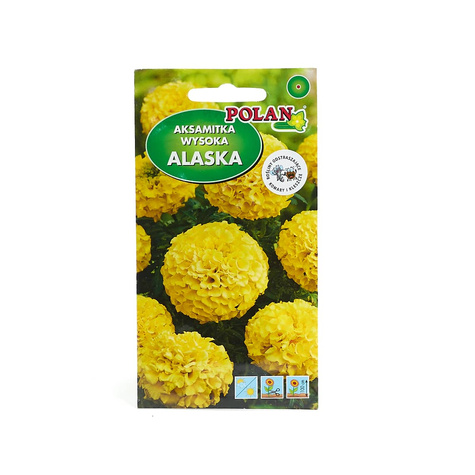 Aksamitka wysoka pełna Alaska jasno cytrynowa 2g