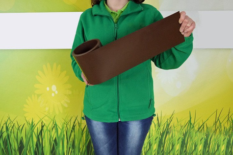 Obrzeże trawnikowe ogrodowe brązowe, proste 15cm x 10m Limiteo