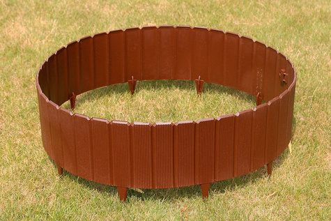 Obrzeże trawnikowe brązowe Palisada ogrodowa Eko-Palisada 22cm x 1m Eko-Bord