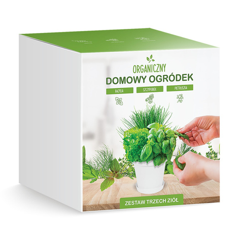 Zestaw do uprawy ziół Zioła w doniczce Bazylia Pietruszka Szczypior