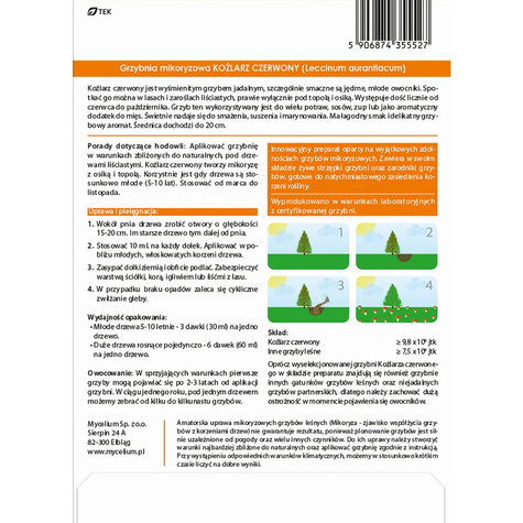 Grzybnia mikoryzowa Koźlarz czerwony 60 ml