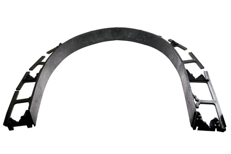 Obrzeże trawnikowe ogrodowe czarne R5 45mm x 1m Bordeo