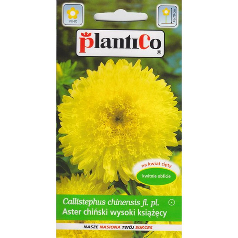 Aster chiński książęcy wysoki żółty 1g