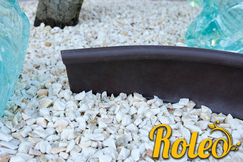 Obrzeże trawnikowe ogrodowe brązowe, elastyczne 11cm x 10m Roleo