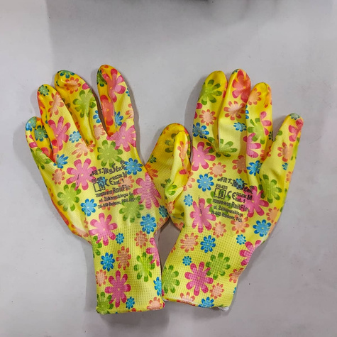 Rękawice rękawiczki powlekane w kwiaty 1 Para