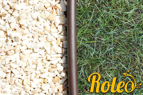 Obrzeże trawnikowe ogrodowe brązowe, elastyczne 11cm x 10m Roleo