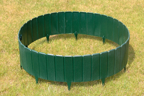 Obrzeże trawnikowe zielone Palisada ogrodowa Eko-Palisada 24cm x 1m Eko-Bord