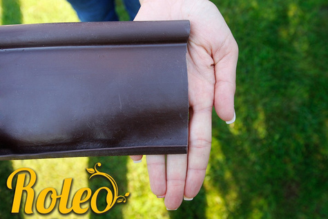 Obrzeże trawnikowe ogrodowe brązowe, elastyczne 11cm x 10m Roleo