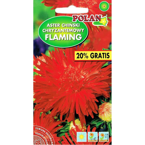 Aster chryzantemowy Flaming czerwony 1+0,2g Polan