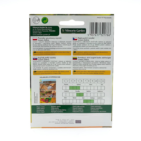 Pomidor gruntowy wysoki Green Zebra 0,2 g