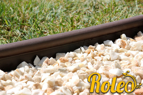 Obrzeże trawnikowe ogrodowe brązowe, elastyczne 11cm x 10m Roleo