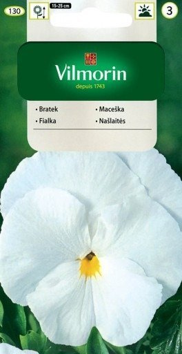 Bratek ogrodowy wielkokwiatowy Szwajcarski biały 0,5g