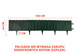 Obrzeże trawnikowe zielone Palisada ogrodowa Eko-Palisada 24cm x 1m Eko-Bord