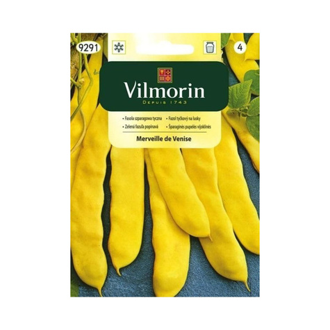 Fasola szparagowa żółtostrąkowa tyczna bezłykowa Merveille de Venice 10g