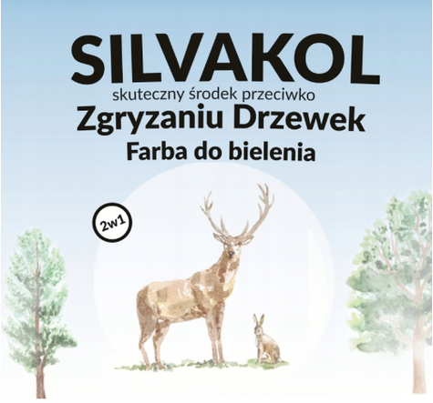 SILVAKOL 0,4L Środek przeciwko ogryzaniu drzew 2w1 Bielenie +ochrona