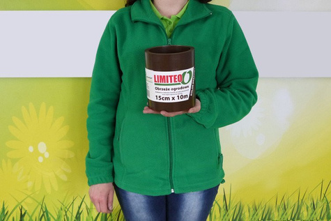 Obrzeże trawnikowe ogrodowe brązowe, proste 15cm x 10m Limiteo