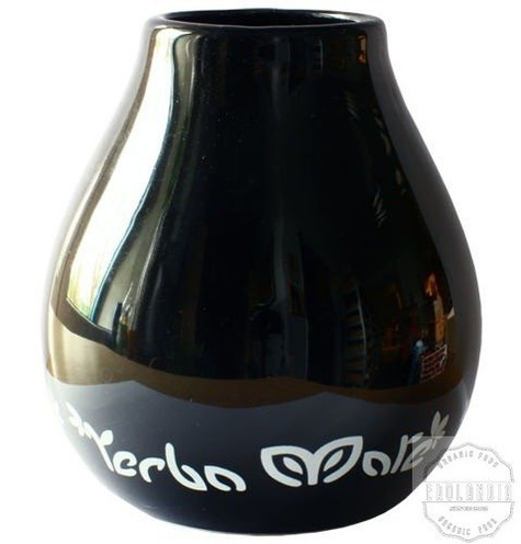 Calabaza ceramiczna LUCA NEGRO 350 ml matero CZARNA