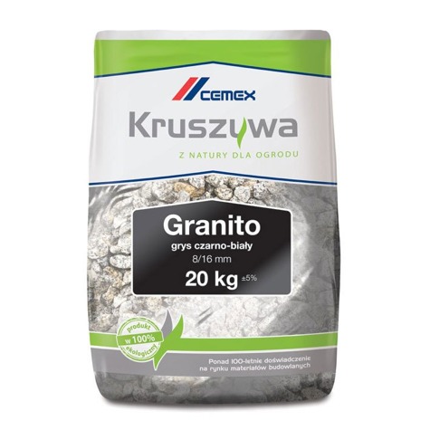 GRANITO grys czarno-biały 8/16 mm BIG-BAG 1000 kg Wysyłka gratis