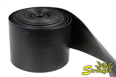 Obrzeże trawnikowe ogrodowe czarne, proste 14cm x 15m Strongeo Grube